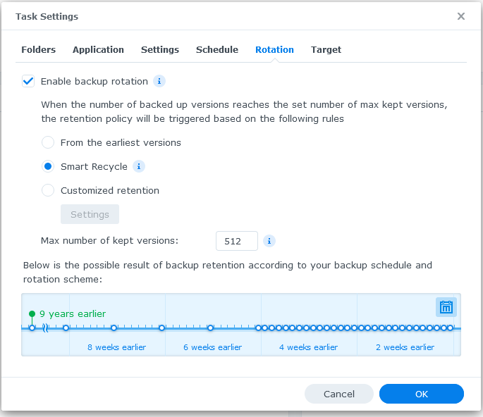 Rotation settings /posts/2024/off-site-backup/Rotation-settings.png