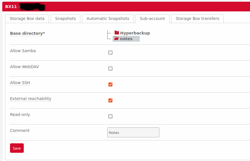 sub account creation page /posts/2024/off-site-backup/sub-account-creation.png
